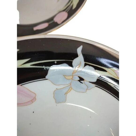 Fairfield Fine China by Vanessa Yung Shen 8" soup pasta Bowls Gold Rim Set of 4 - Picture 7 of 15